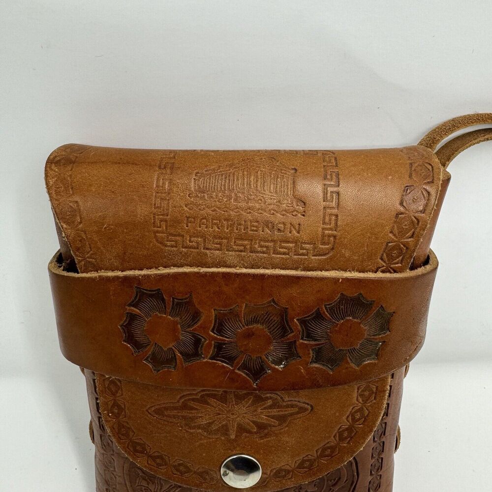 Vintage Leather Clutch Wristlet Large Belt Loop Western Boho - Picture 3 of 12